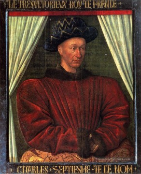 Charles VII Roi de France Jean Fouquet Peinture à l'huile